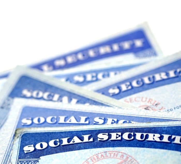 Social Security Cards for identification and retirement USA