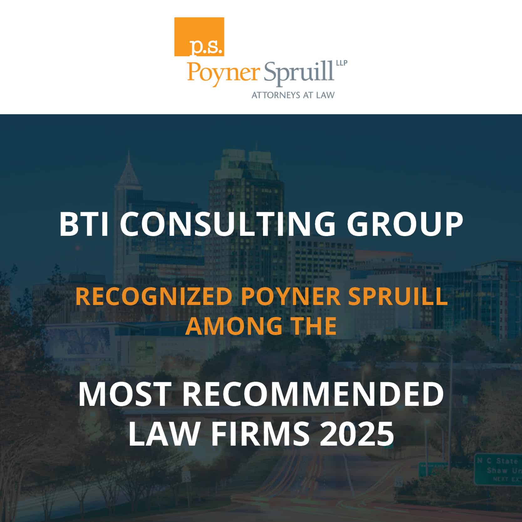 Poyner Spruill Ranked Among BTI Most Recommended Law Firms - Poyner ...