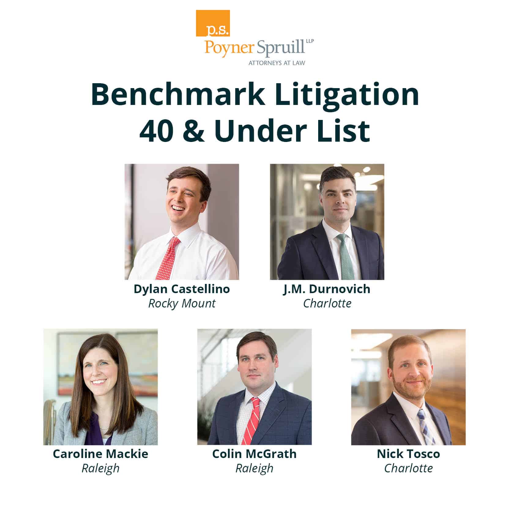 Five Poyner Spruill Attorneys Recognized in Benchmark Litigation’s 40 ...